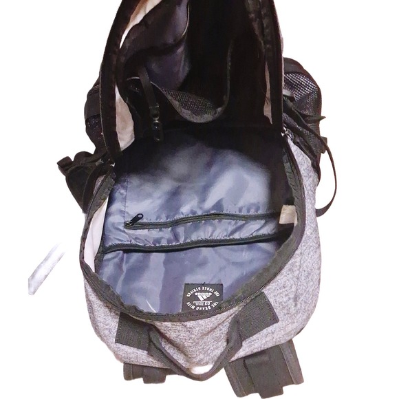 Adidas Gray Heather Backpack Bag Book Bag Laptop Pocket Mesh Pockets - Picture 4 of 7